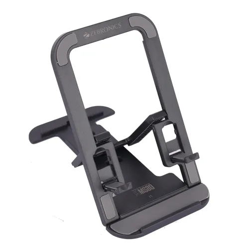 Image of ZEBRONICS MS80 Mobile Holder with Adjustable Height, 10°- 50° Multiangle Adjustment