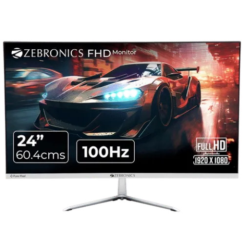 Image of ZEBRONICS MT120 60.4 cm (24 inch) Full HD VA Panel LED Ultra Slim Flat Gaming Monitor