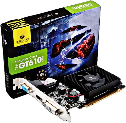 Image of ZEBRONICS NVIDIA ZEB-GT610 2 GB DDR3 Graphics Card (Black)