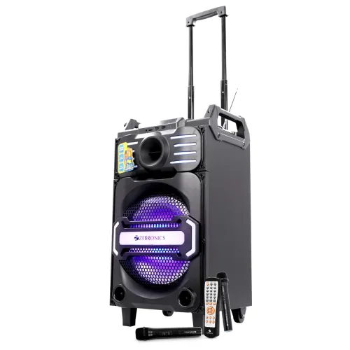 Image of ZEBRONICS Octane 48W DJ Trolley Speaker w/ Dual BT, Karaoke, DJ Mixer