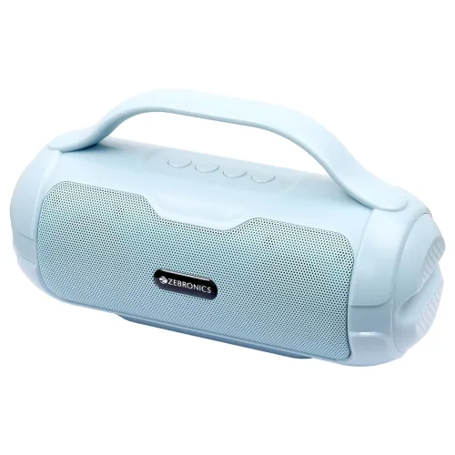Image of ZEBRONICS Sound Feast 40 Portable Bluetooth Speaker, 8 Watts, Dual 5.2cm Drivers, Passive Radiator, Upto 16 Hours Playba