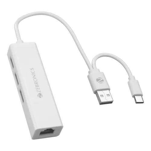 Image of ZEBRONICS TA200UR Type C to Ethernet Adapter