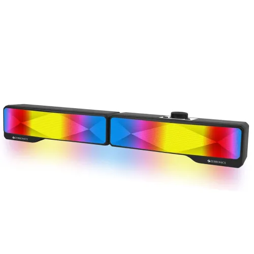 Image of ZEBRONICS Wonder Bar 20 RGB Speaker (10W, AUX, USB, Detachable)
