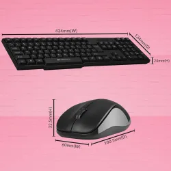 Zebronics Zeb-Companion 107 USB Wireless Keyboard and Mouse Set with Nano Receiver (Black).