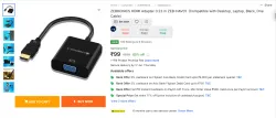 ZEBRONICS ZEB-HAV01 0.23m HDMI Adapter