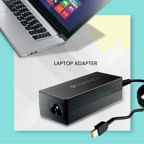 Image of ZEBRONICS ZEB-LA20065UL 3 Pin High-Efficiency Laptop Power Adaptor.