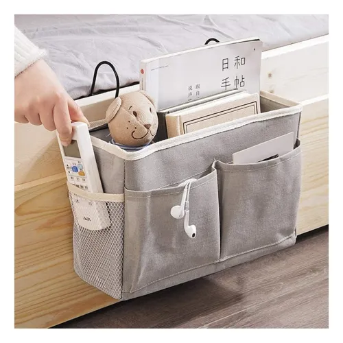 Image of ZEXREL® Linen Bedroom Accessories Hanging Bedside