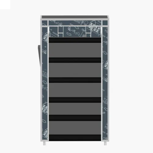 Image of Zofiy 6 House Printed PP Collapsible Wardrobe