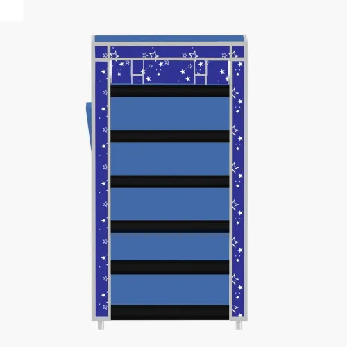 Image of Zofiy 6 Tire Christmas Printed PP Collapsible Wardrobe