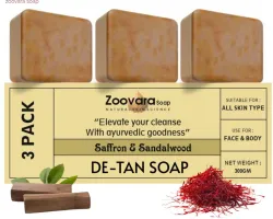 zoovara Sandalwood & Saffron Soap 3*100g