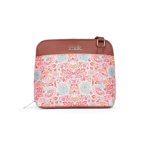 Image of ZOUK Printed Vegan Leather Out Of Office Sling Bag