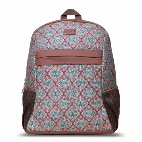 Image of ZOUK Printed Womens Jute Backpack 