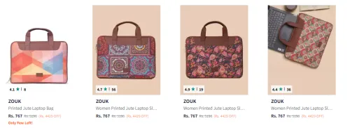 Image of Zouk Women's Laptops Bags at minimum 80% Discount