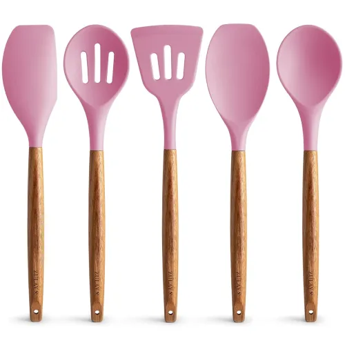 Image of Zulay Kitchen 5-Piece Silicone Utensils Set