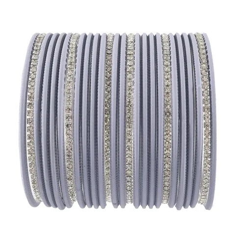 Image of ZULKA Non-Precious Metal Base Metal Bangle Set For Women and Girls