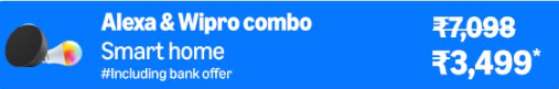 Amazon Echo Pop + Wipro Smart Bulb 