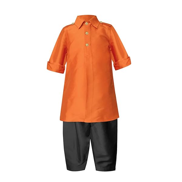 Image of A.T.U.N. (ALL THINGS UBER NICE) Boy's Polyster Polyester Pathani Suit Set