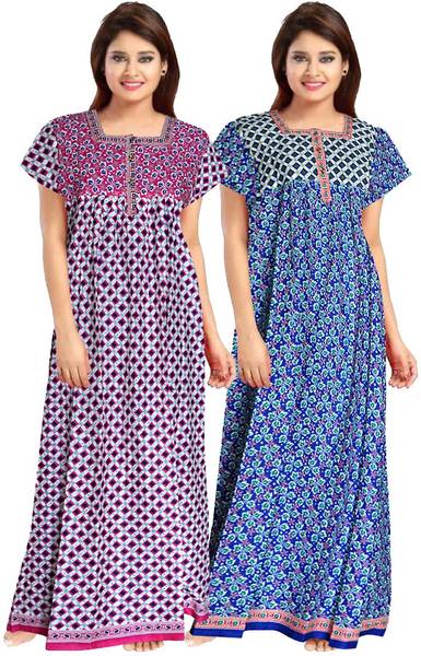 Image of AAKARSHANA CREATION Pack of 2 Women Nighty