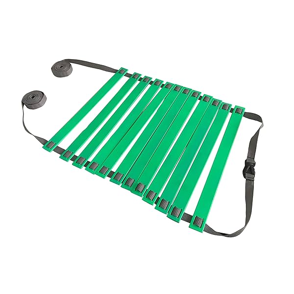 Image of ABB INITIO GYM Polypropylene Adjustable Grey Green Agility Ladder