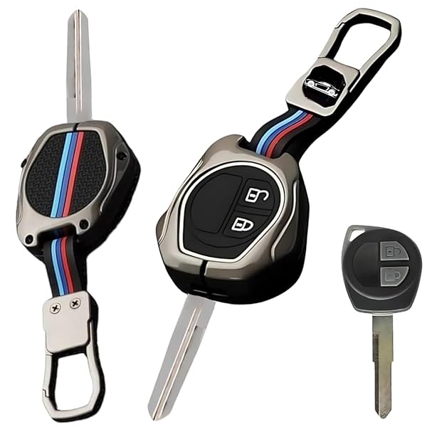 Image of ACTURATE Metal Shell Silicone Key Cover Compatible with Maruti Suzuki