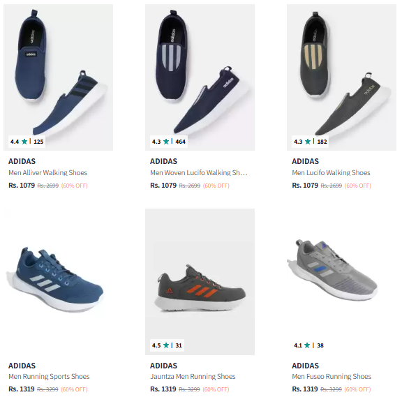 Image of ADIDAS Brand Men's Footwear @ Flat 60% Discount