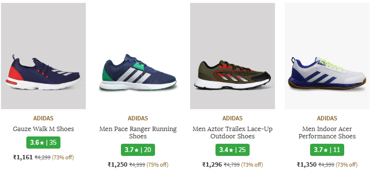 Image of ADIDAS Men Pace Ranger Running Shoes at 61%-75% Discount 