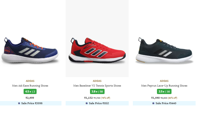 Image of ADIDAS Men Running Shoes Minimum 70% Discount