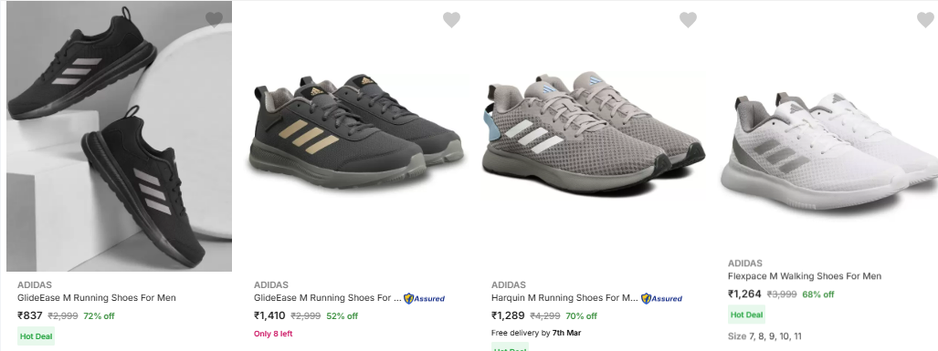 Image of ADIDAS Running Shoes For Men Starting at ₹837