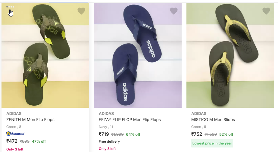 Image of ADIDAS ZENITH M Men Flip Flops Starting At @₹472