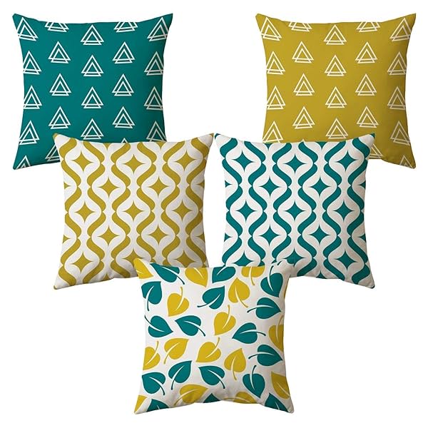 Image of AEROHAVEN Set of 5 Hand Made Jute Cushion Covers 