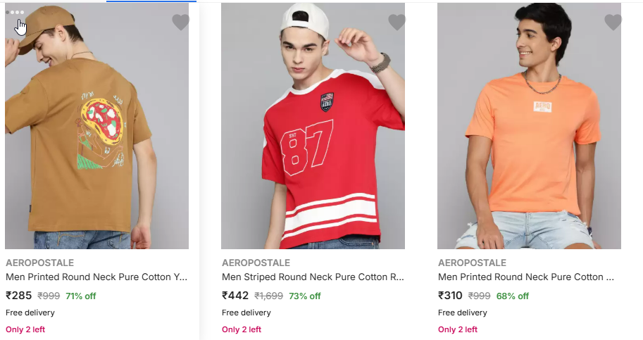 Image of AEROPOSTALE Men's Printed T-Shirt. Starting At @₹285