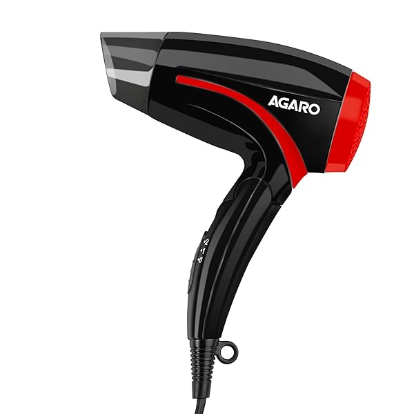 Image of AGARO HD1177 Hair Dryer with 1000 Watts Copper Motor, 2 Speed & Temperature Setting