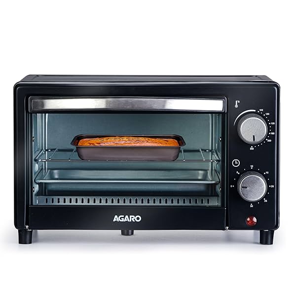 Image of AGARO Marvel 9L Oven Toaster Griller, Cake Baking, Grilling, Toasting, OTG, 800 Watts, (Black).