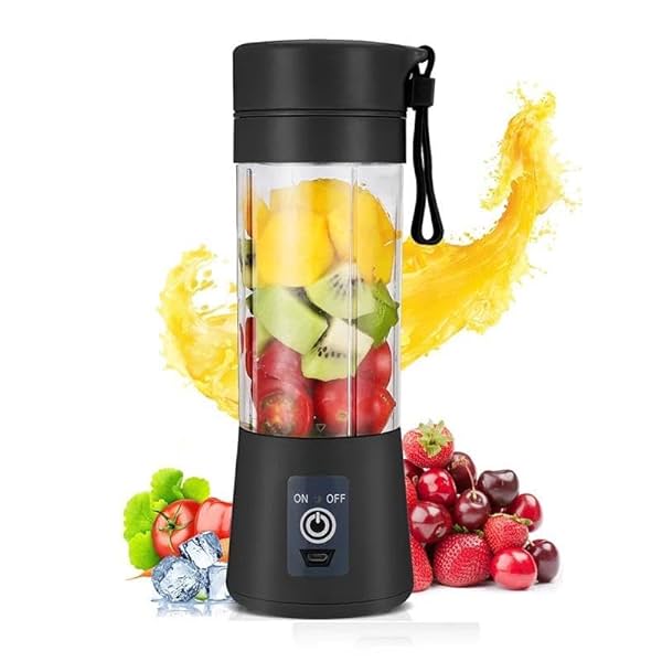 Image of ALWAFLI Electric Juicer 6 Blade Rechargable Portable USB Bottle Blender 