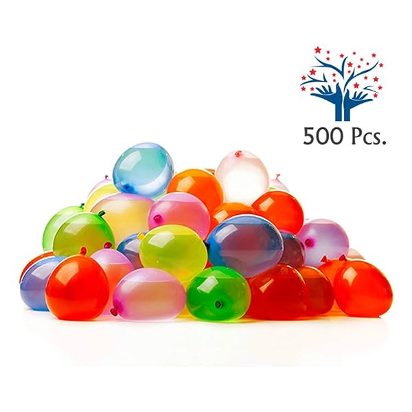 Image of AMFIN® (Pack of 500) Non Toxic Holi Water Balloons for Kids - Multicolor.