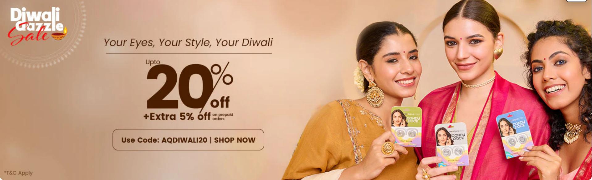 Image of AQUALENS Diwali Gazzle Sale : Up To 20% off + 5%off 