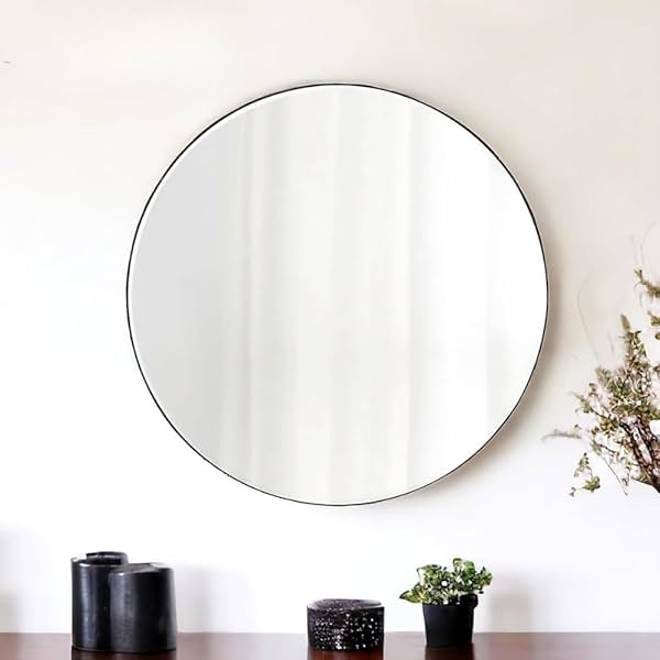 Image of ARC homes Premium Wall Mounted Frameless Round Glass Mirror