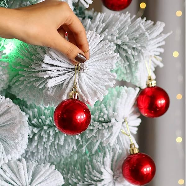 Image of ARCHIES Christmas Tree Decorations Items 12 Multi Shiny Balls 