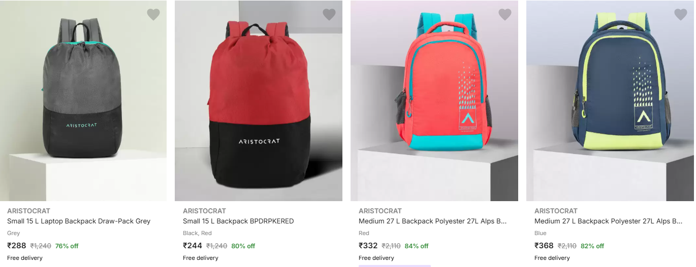 Image of ARISTOCRAT Small 15 L Backpack BPDRPKERED Starting at ₹244