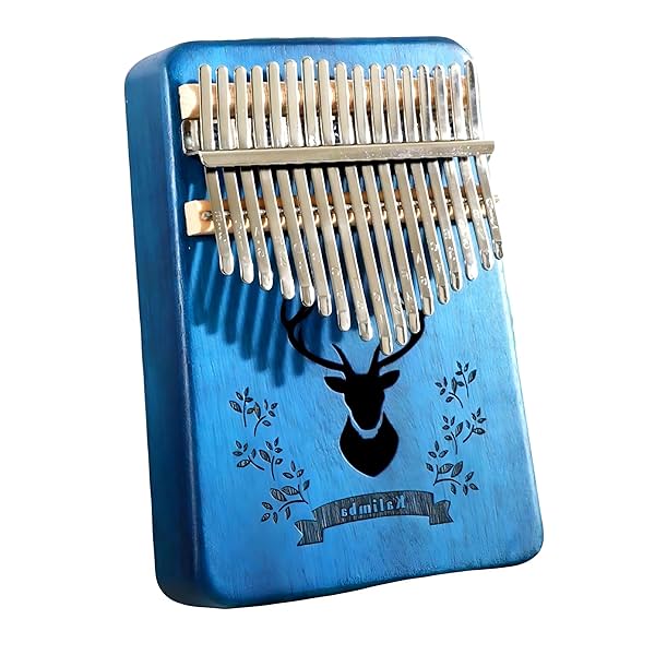 Image of ARISTOVA Wooden Kalimba 17 Keys Thumb Piano With Tuning Hammer