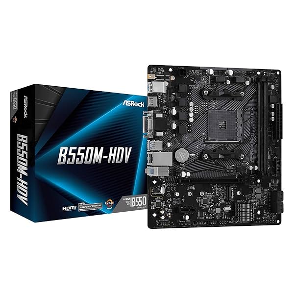 Image of ASRock B550M-HDV Motherboard.