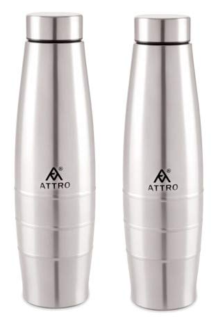 Image of ATTRO Aqua 1000ml Stainless Steel Water Bottle,Set of 2