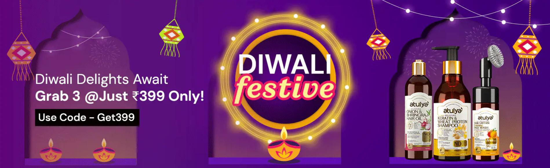 Image of ATULYA Diwali Festive Offer : Grab 3 at ₹399