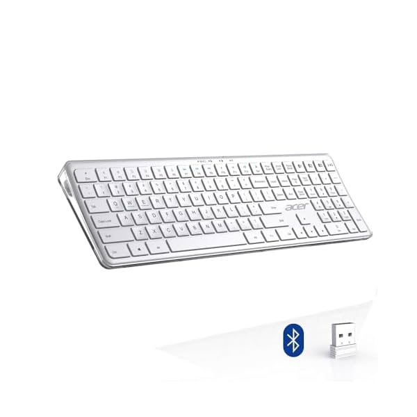 Image of Acer Clearview Curved Transparent Wireless Rechargeable Keyboard