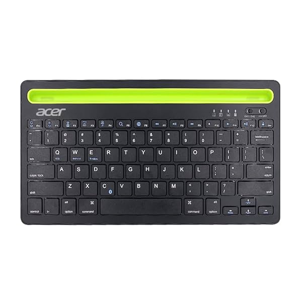 Image of Acer Swift Slim Multi-Device Wireless Rechargeable Keyboard with Cradle for Tablet and Phone | 