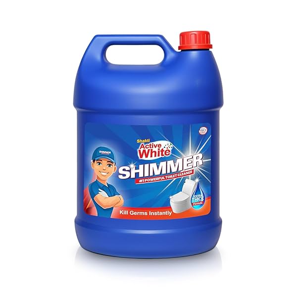 Image of Active White Shimmer Disinfectant Toilet Cleaner, 5L Mega Jar