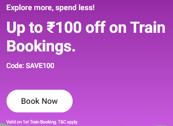 Image of Adani One Coupon: 5% up to ₹100 Off on Train Ticket