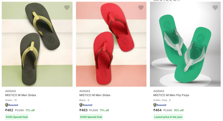 Image of Adidas Men's Flip Flops up to 71% Discount