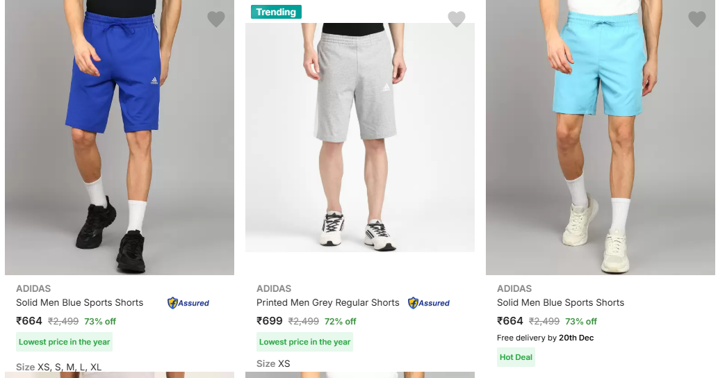 Image of Adidas Mens Shorts Minimum 70% Discount