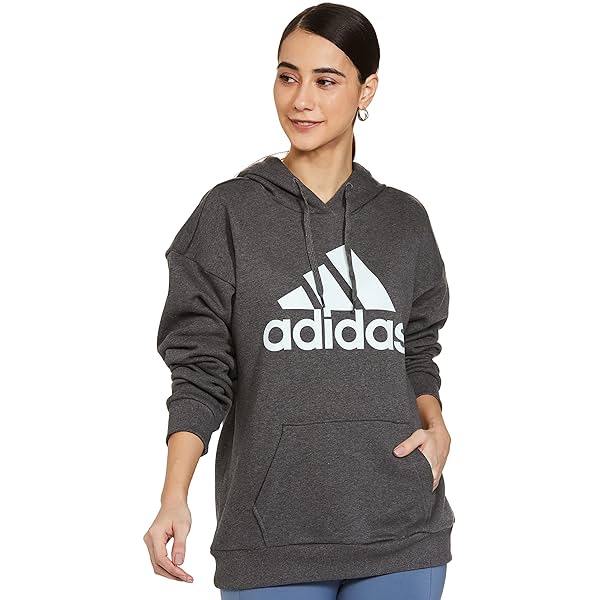 Image of Adidas Women Cotton Hooded Neck Sweatshirts